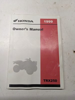 Honda 1999 Owners Manual Operation Trx250 Atv 4 Wheeler Fourtrax Recon