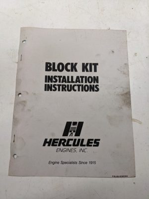 Hercules Engine Block Kit Installation Instruction G D 2000 2300 3400 Dt 3.7 5.6