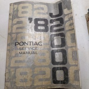 1982 Pontiac Service Manual J2000 Repair Shop Book Gm S-8210-J