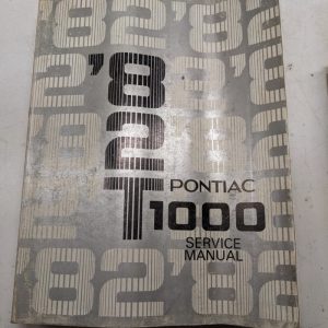 1982 Pontiac Service Manual T1000 Repair Shop Book Gm !!Chasis Only 1 Of 2