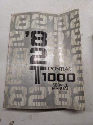 1982 Pontiac Service Manual T1000 Repair Shop Book Gm !!Chasis Only 1 Of 2