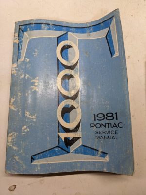 1981 Pontiac Service Manual T1000 Repair Shop Book Gm !!Chasis Only ?
