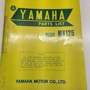 Original Yamaha Oem Parts List Book Model Mx125 Yz125A Mx175A 1973 402-60 Manual
