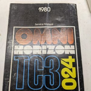1980 Omni Hoizon Tc3 024 Service Repair Shop Book Manual Chrysler Dodge