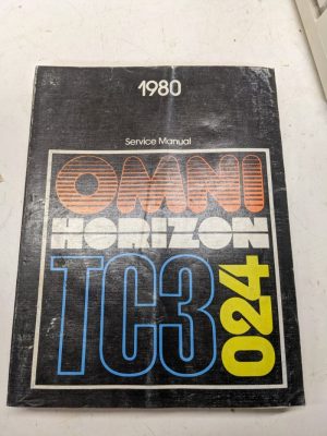 1980 Omni Hoizon Tc3 024 Service Repair Shop Book Manual Chrysler Dodge