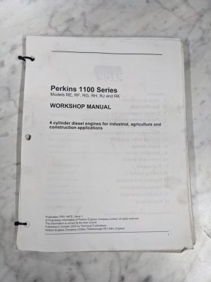 Perkins Service Workshop Overhaul Manual Diesel Engine 1100 Re Rf Rg Rh Rj Rk
