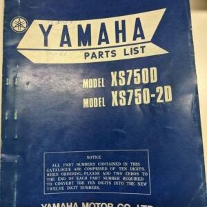 Original Yamaha Parts List Book Model Xs750D Xs750-2D 1976 1T4-28198-60 Manual