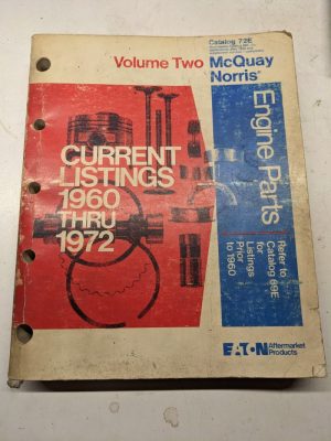 Eaton Current Listings 1960 1972 Engine Parts Mcquay Norris 72E Cattalog Manual
