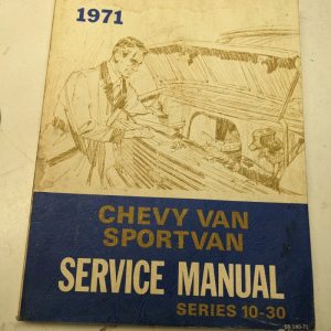 Sportvan Service Manual Series 10-30 Repair Shop Book Chevrolet 1971 Chevy Van