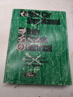 1982 Shop Manual Body Chassis Electrical Ford Lincoln Town Marcury Vi Mark Car