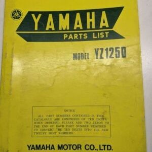 Original Yamaha Oem Parts List Book Model Yz125D 1976 1W1-28198-60 Manual