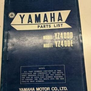 Original Yamaha Oem Parts List Book Model Yz400D Yz400E 2K8-28198-60 Manual