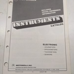 Motorola Automotive Products Instruments Catalog Electronic 1984 Manual