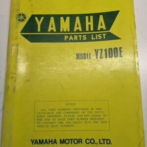 Original Yamaha Oem Parts List Book Model Yz100E 1977 2K5-28198-60 Manual