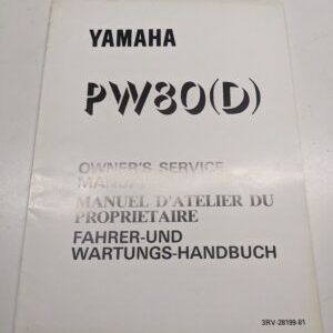 Original Yamaha Oem Owners Service Manual Shop Book Pw80(D) 1991 3Rv-28199-81
