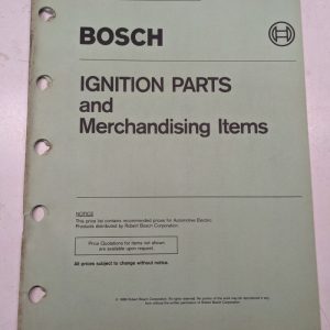 Bosch Jobber Net Price List 221057 1986 Shop Ignition Parts Merchandising Items