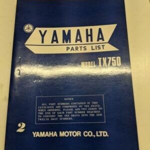 Original Yamaha Oem Parts List Book Model Tx750 1972 341-62 Manual