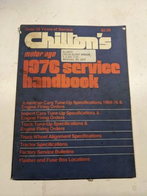 Service Handbook Engine Tune Up Specifications 1976 Chiltons Motor Age