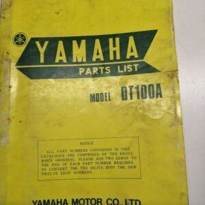 Original Yamaha Oem Parts List Book Model Dt100A 1973 437-28198-60 Manual