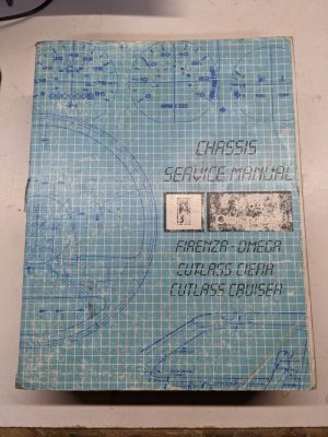 1984 Service Manual Chassis Oldsmobile Firenza Omega Cutlass Cierra Cruiser Book