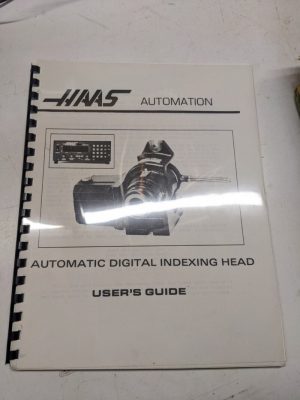 1988 Haas Automatic Digital Indexing Head User Guide Operation Service Manual 5C