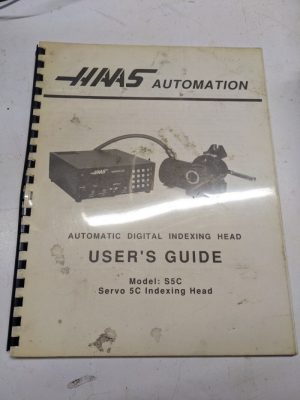 Haas S5C Automatic Digital Indexing Head User Guide Operation Service Manual