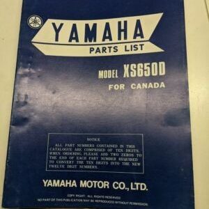 Original Yamaha Oem Parts List Book Model Xs650D 1976 1T3-28198-Ho Manual