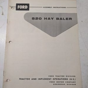 Ford 520 Hay Balers Tractor Attachment Assembly Instructions