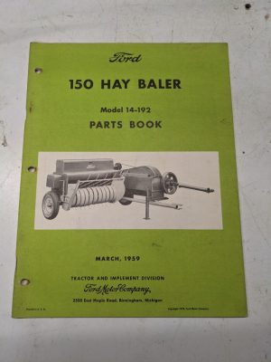 Ford 14-192 1959 150 Hay Balers Tractor Attachment Parts List Catalog Manual