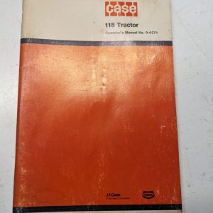 J I Case Model 118 9-4371 Lawn Tractor Operators Manual Maintenance Operation