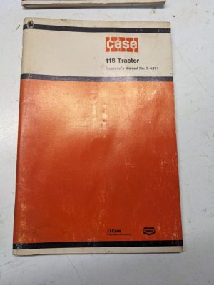 J I Case Model 118 9-4371 Lawn Tractor Operators Manual Maintenance Operation