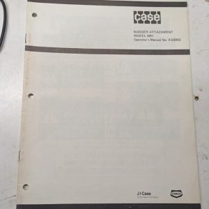 J I Case Tractor Bagger Attachment M91 9-50902 Operators Manual Maintenance