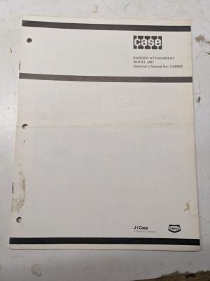 J I Case Tractor 9-50902 Bagger Attachment M91 Operators Manual Maintenance