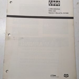 J I Case Tractor Operators Manual Maintenance Operation Lawn Sweeper M N 90