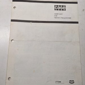 J I Case Tractor Dump Cart E-62 9-51640 Lawn Operators Maintenance Manual