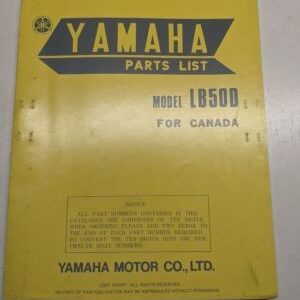 Original Yamaha Oem Parts List Book Model Lb50D 1977 1F1-28198-Ho Manual
