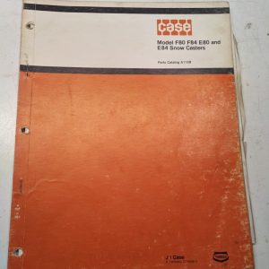 J I Case Tractor Snow Caster F E 80 84 A1128 Operators Maintenance Manual