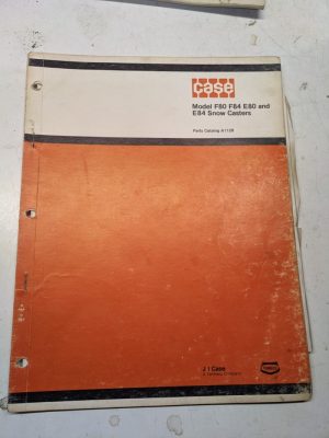 J I Case Tractor Snow Caster F E 80 84 A1128 Operators Maintenance Manual