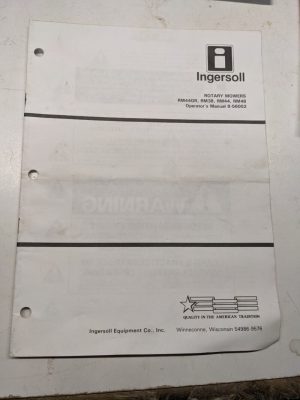 Case 8-56002 Tractor Ingersoll Operators Manual Rotary Mowers Rm 44 38 48 Gr