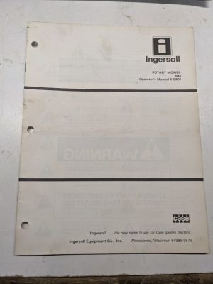 Ingersoll Case Rotary Mowers N43 8-55501 Lawn Tractor Operators Manual