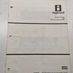 Ingersoll Case Lawn Tractor N43 8-55501 Operators Manual Rotary Mowers