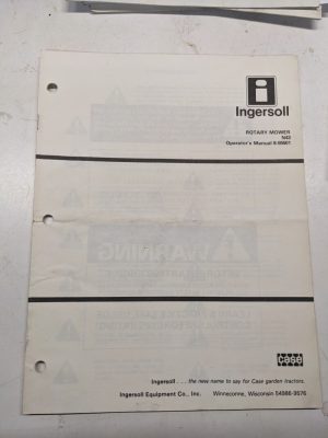 Ingersoll Case Lawn Tractor N43 8-55501 Operators Manual Rotary Mowers
