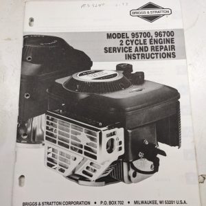 Briggs & Stratton Repair Service Manual Engine Overhaul 95700 96700 2 Cycle 1993