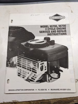 Briggs & Stratton Repair Service Manual Engine Overhaul 95700 96700 2 Cycle 1993