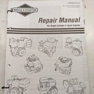 Briggs & Stratton Repair Service Manual Engine Overhaul 4 Cycle Single 1997