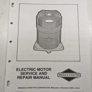 Briggs & Stratton Repair Service Manual Engine Electric Motor 1991