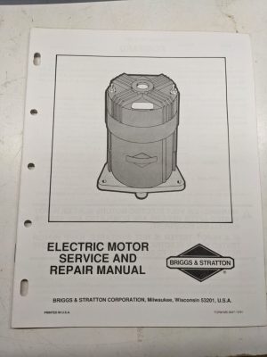 Briggs & Stratton Repair Service Manual Engine Electric Motor 1991