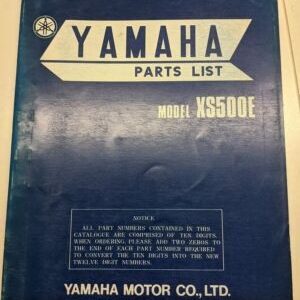 Original Yamaha Oem Parts List Book Model Xs500E 1977 2F1-28198-60 Manual