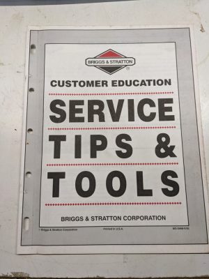 Briggs & Stratton 1995 Customer Education Service Tips & Tools Booklet Manual