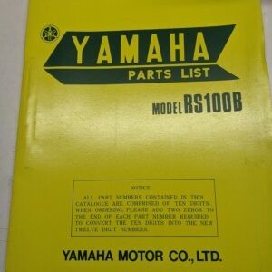 Original Yamaha Oem Parts List Book Model Rs100B 1974 465-28198-60
